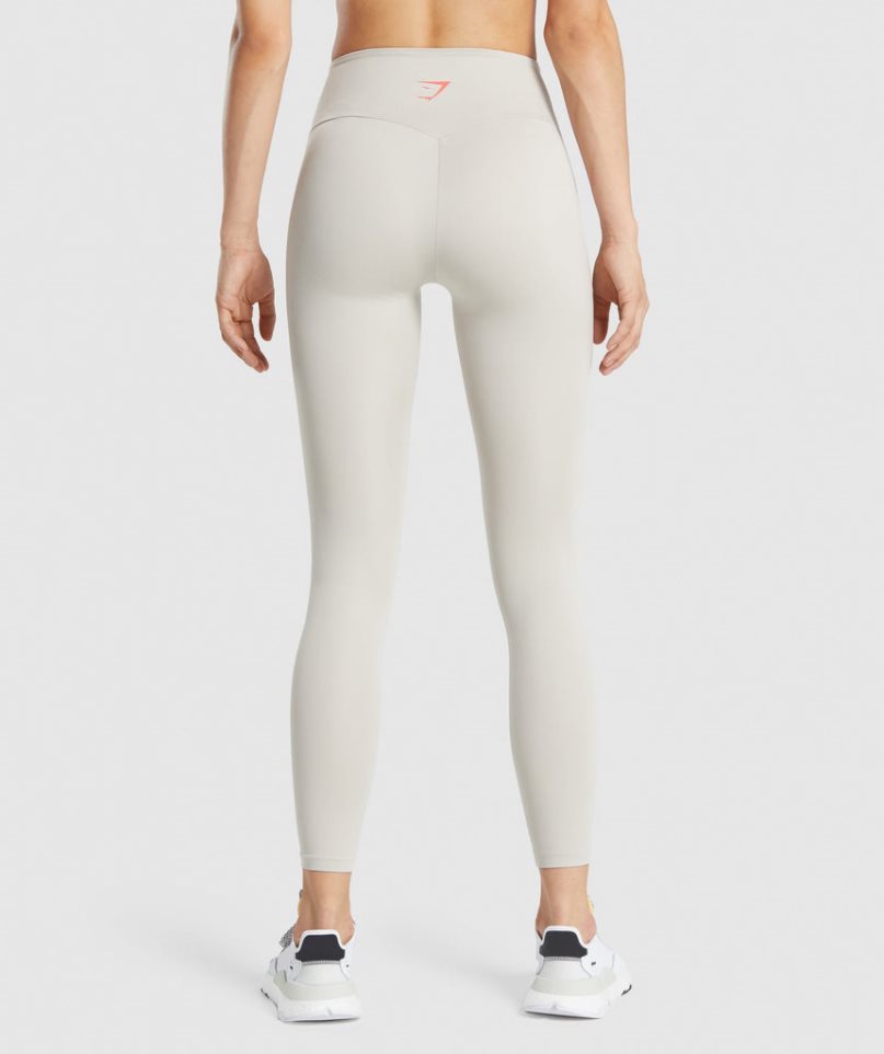 Women's Gymshark Training Graphic Leggings Cream | NZ 6XGYMO